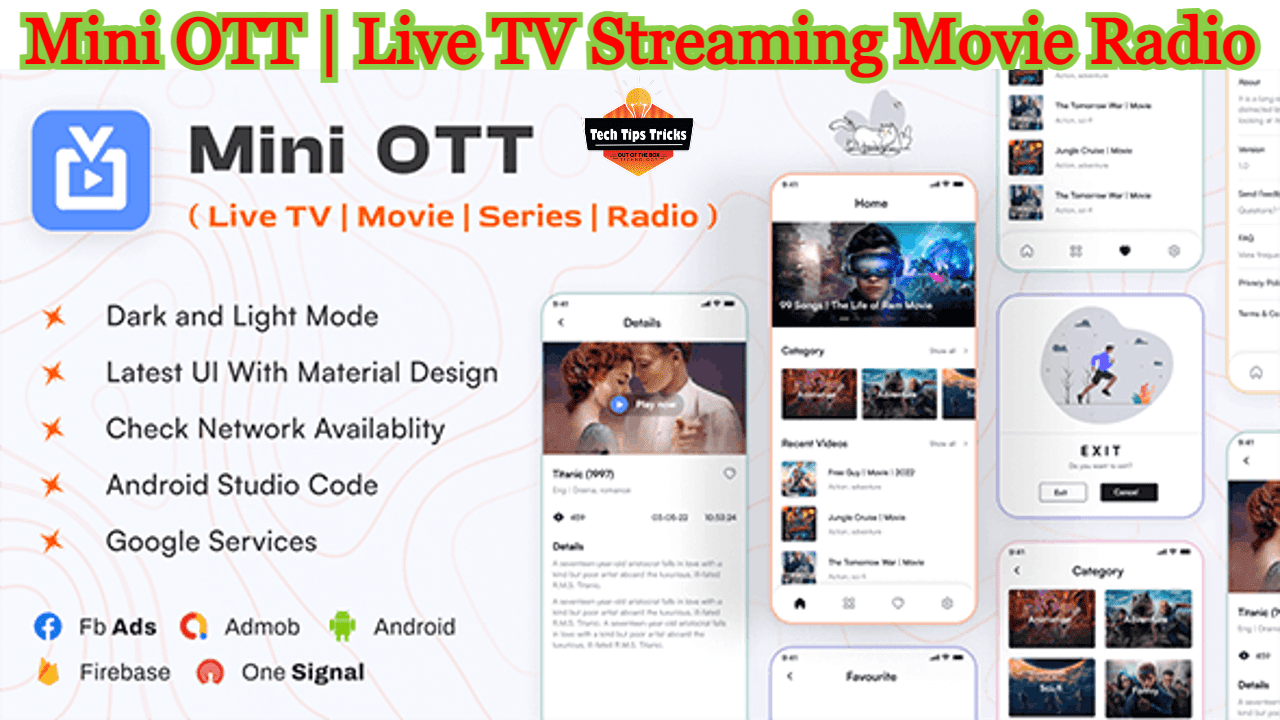 Mini OTT | Live TV Streaming Movie Radio – Project Android