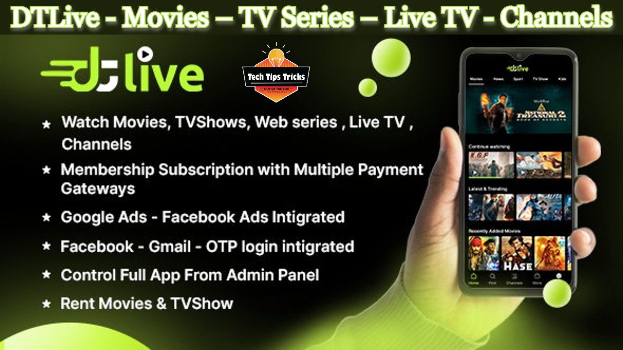 DTLive – Movies  TV Series Live TV  Channels – Android app
