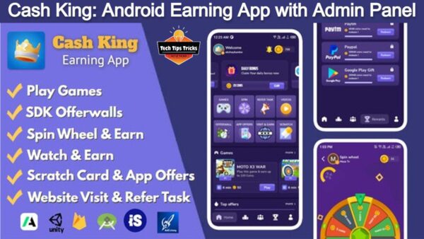 Cash King: Android Earning App with Admin Panel