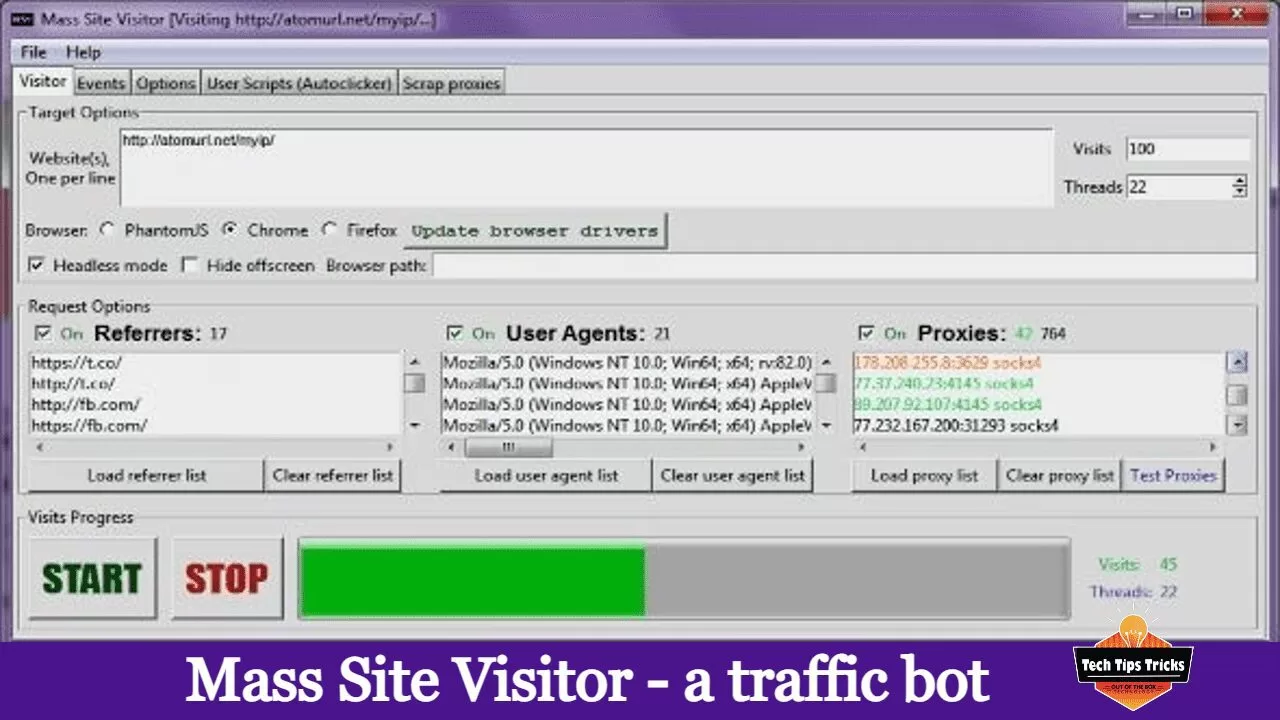 Mass Site Visitor – a traffic bot Software Download
